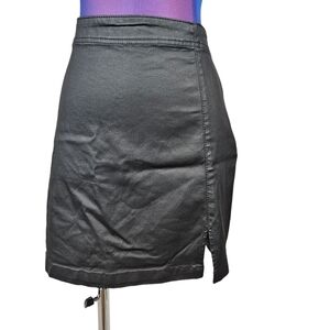 Indigo Rising Black Faux Leather Mini Skirt Size‎ Large Women's